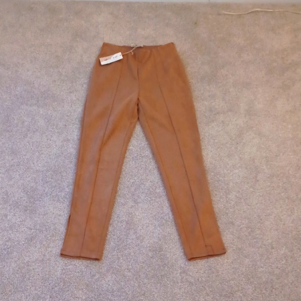 Faux suede cigarette Pants